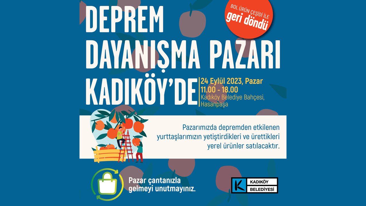 Kadıköy'de Deprem Dayanışma Pazarı