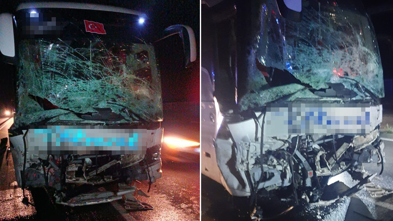 Yolcu otobüsü otomobil ile çarpıştı: Ölü ve yaralılar var