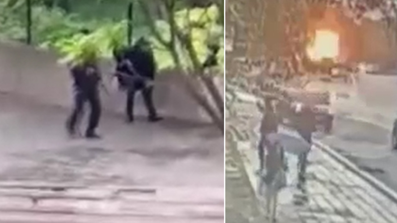 Ankara'da çatışma ve patlama anı kamerada