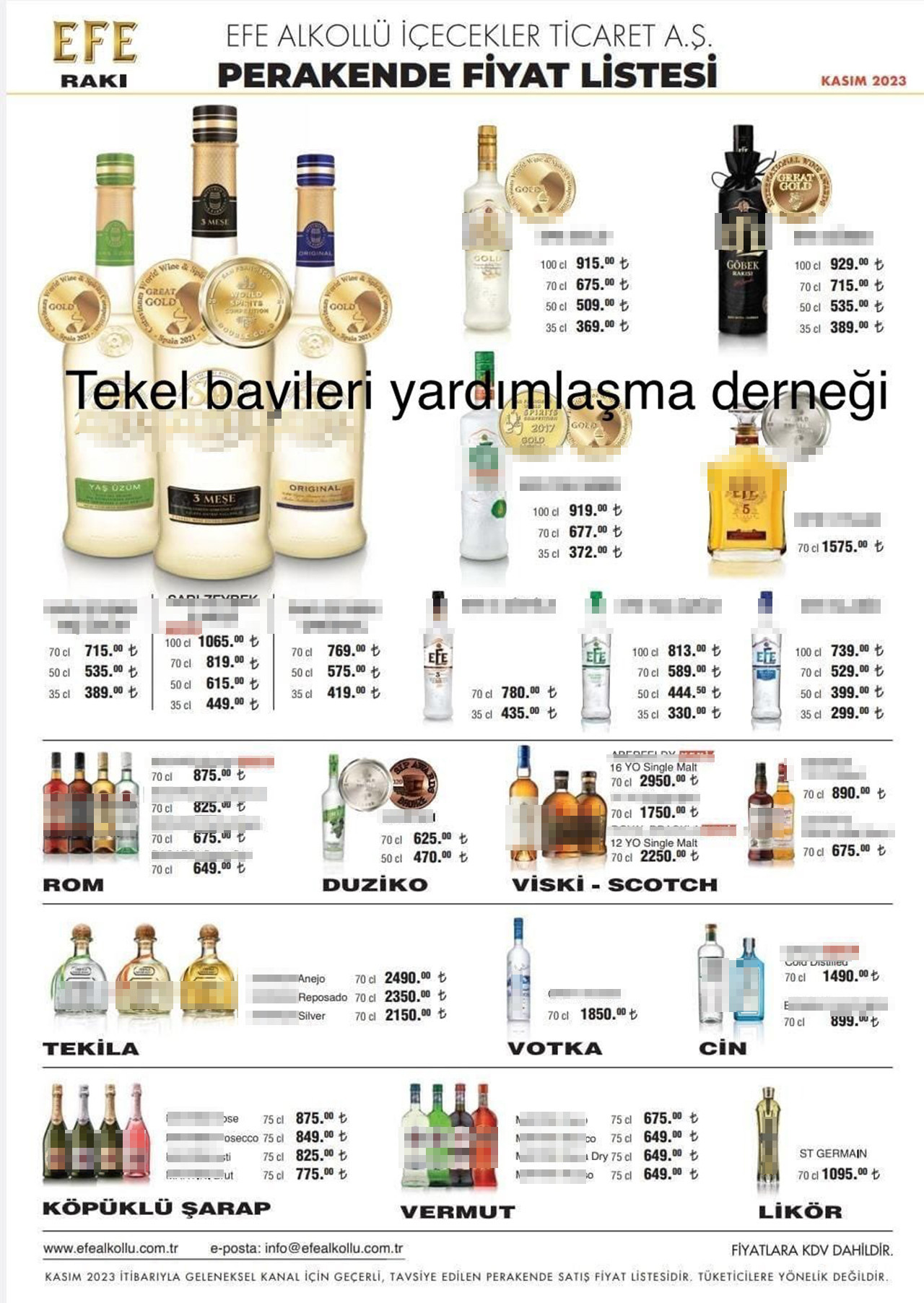 Kasım ayının başından bu yana sigara gruplarının yaptığı zamların ardından bir zam da alkollü içkilere geldi.