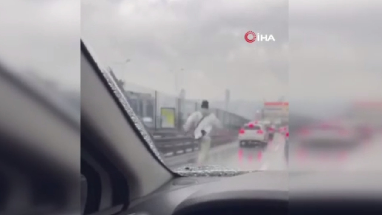 Yabancı uyruklu bir kişi İstanbul'da E-5'i birbirine kattı