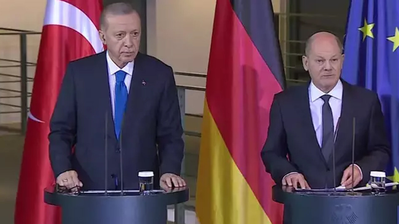 Erdoğan ile Almanya Başbakanı'ndan ortak basın açıklaması: Gazze diye bir yer kalmadı