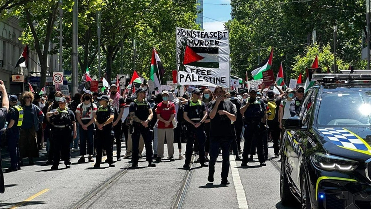 Avustralya'da Filistin'e öğrencilerden destek eylemi