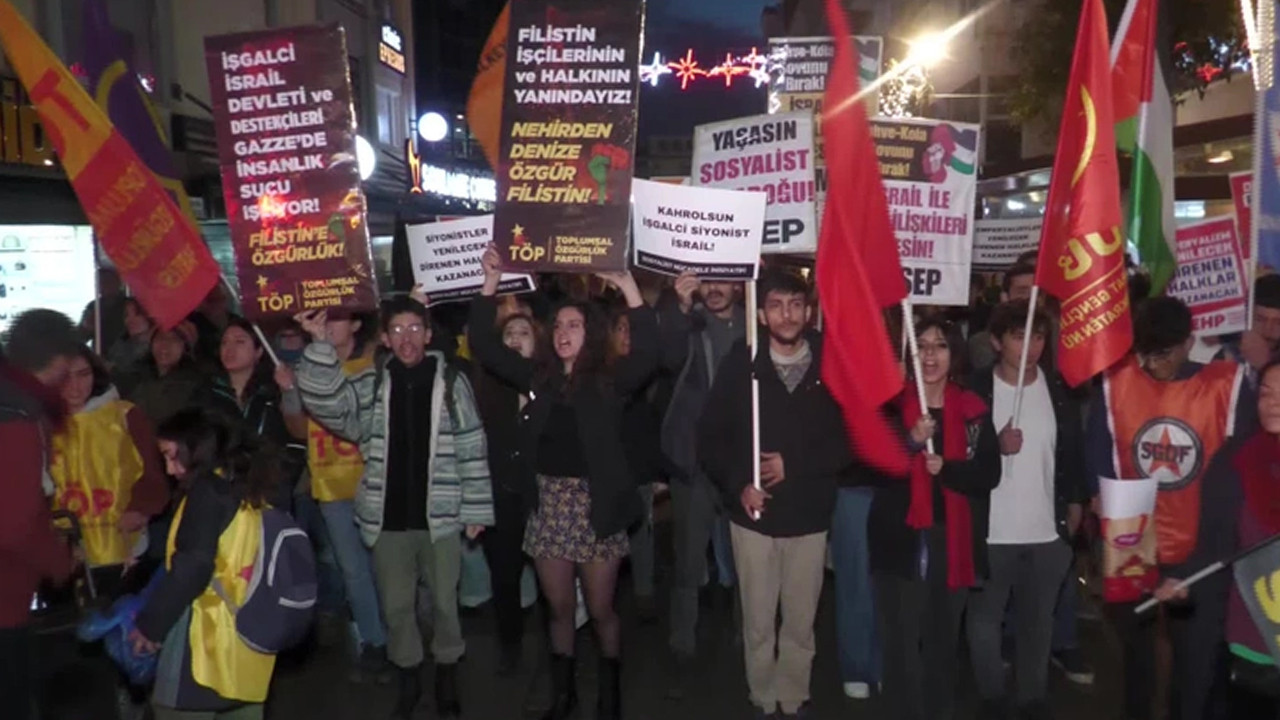 İzmir'de Filistin'e destek eylemi