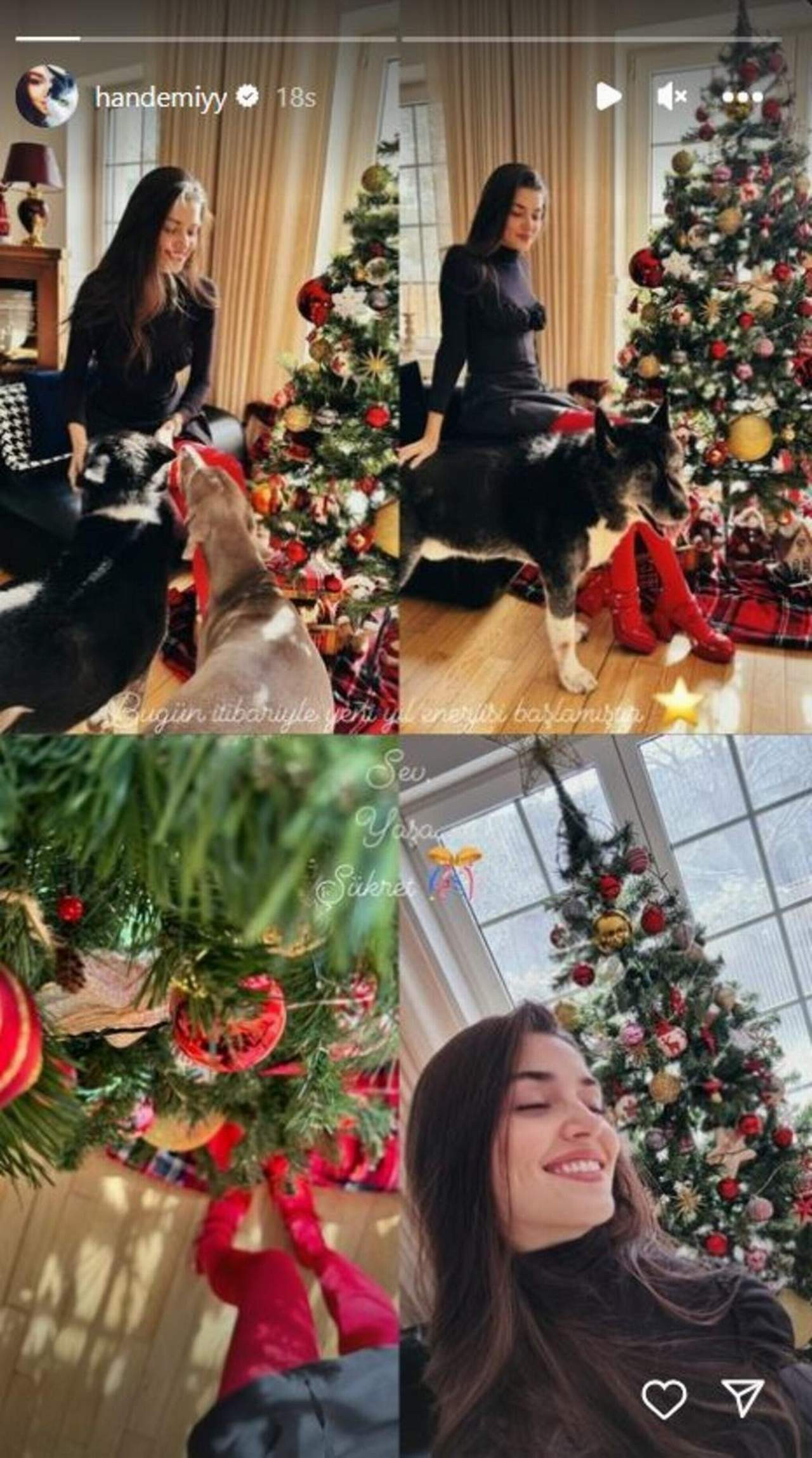 Türkiye 24 saatte şehit verdiği 12 evladı için gözyaşı dökerken, tatil pozları paylaştığı için eleştiri oklarının hedefi olan güzel oyuncu Hande Erçel, bu sefer de yeni yıl paylaşımıyla dikkatleri üzerine çekti.