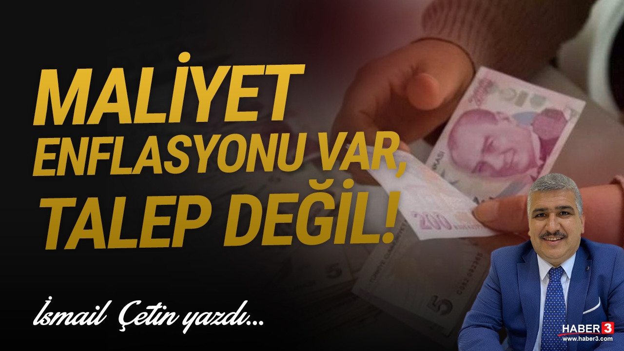 İsmail Çetin yazdı: Maliyet enflasyonu var, talep değil