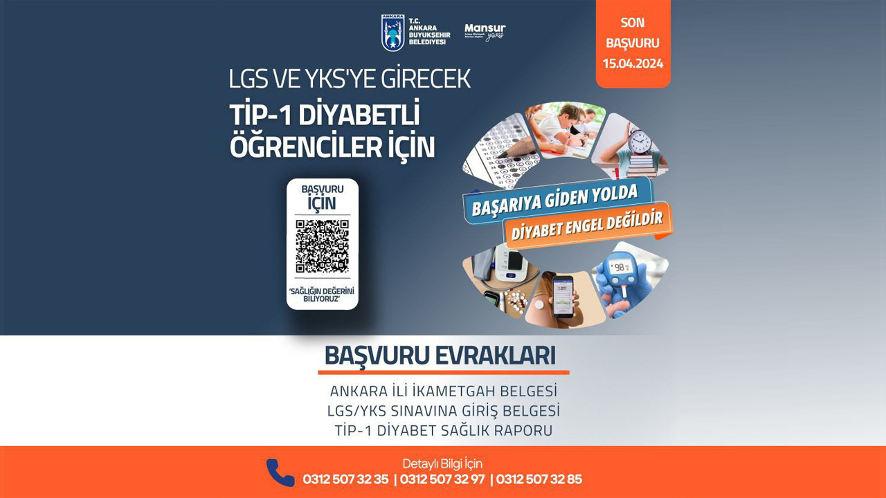 Ankara Büyükşehir'den Tip-1 diyabet hastası öğrenciler için sensör desteği