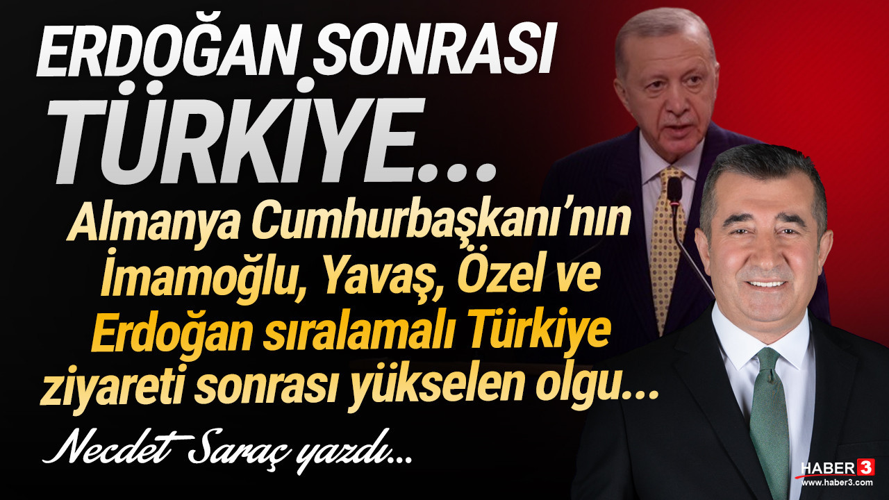 Haber3.com yazarı Necdet Saraç yazdı: Erdoğan sonrası Türkiye...