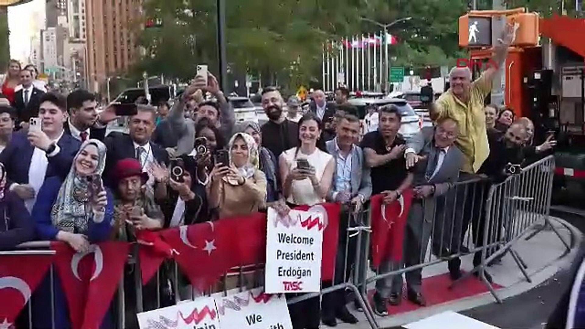 Erdoğan New York'ta böyle karşılandı