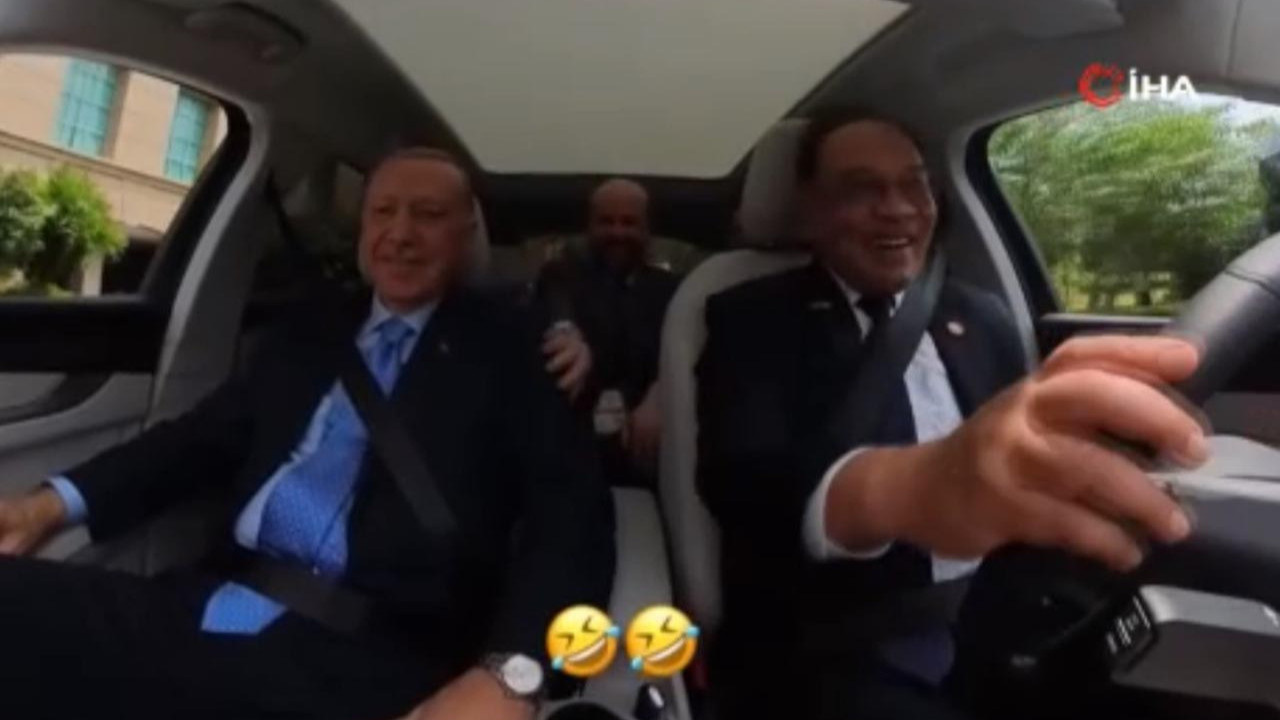 Erdoğan ile Malezya Başbakanı Togg'a bindi; espriler havada uçuştu