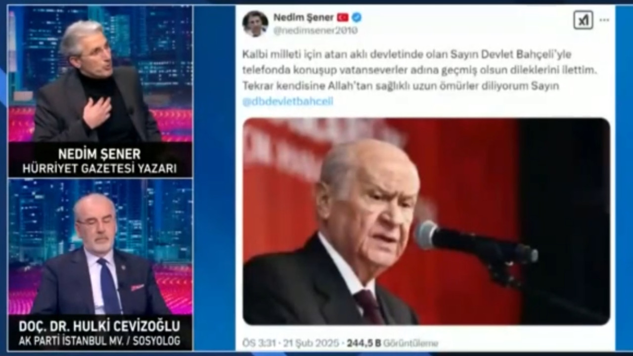 Nedim Şener, ''öldü'' iddiaları sonrasında MHP lideri Bahçeli ile görüştü; işte Bahçeli'nin sağlık durumu