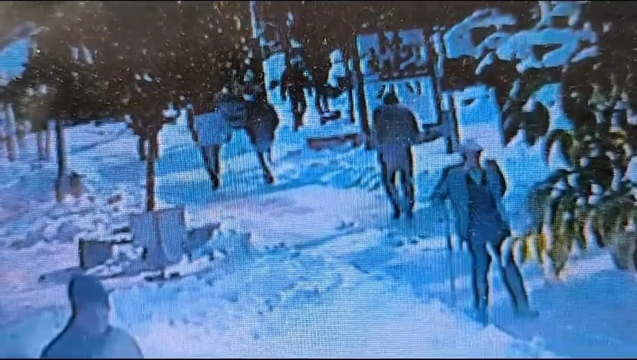 Karda kahreden ölüm kamerada