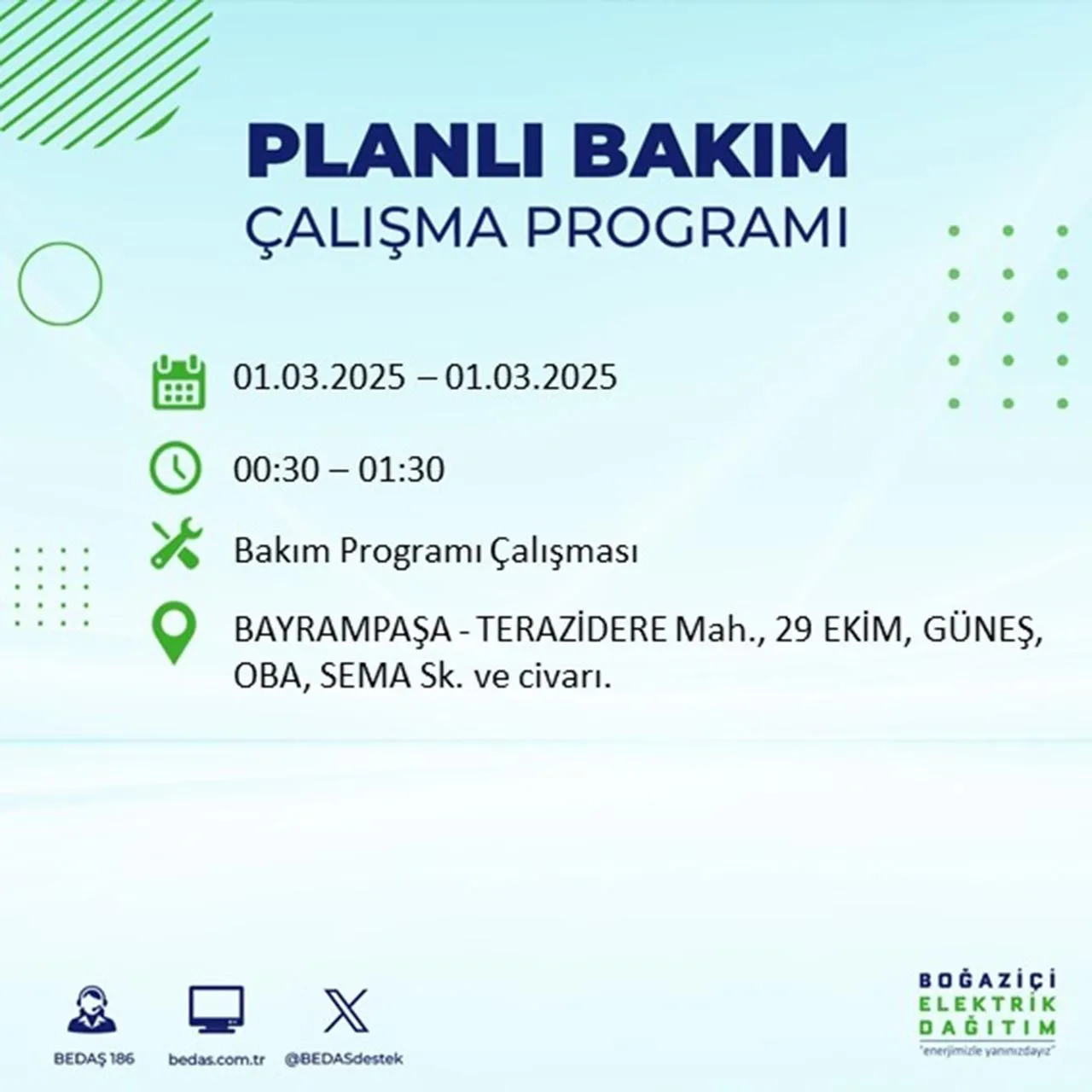İstanbullular dikkat: Ramazan'ın ilk günü 16 ilçede elektrik kesintisi yapılacak