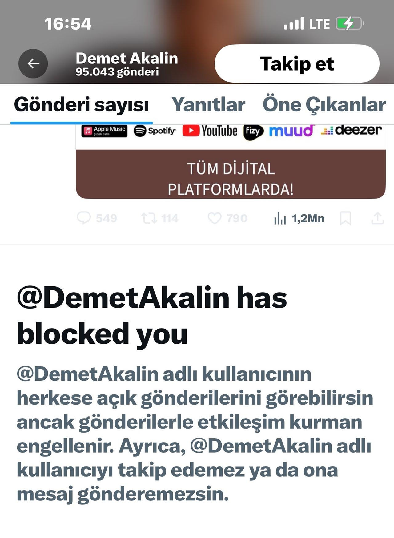 Gülben Ergen ile Demet Akalın arasında yine soğuk rüzgarlar esti. Ergen, Akalın'ın kendisini engellediğini duyurunca ikili arasında gerginlik yaşandı. 
