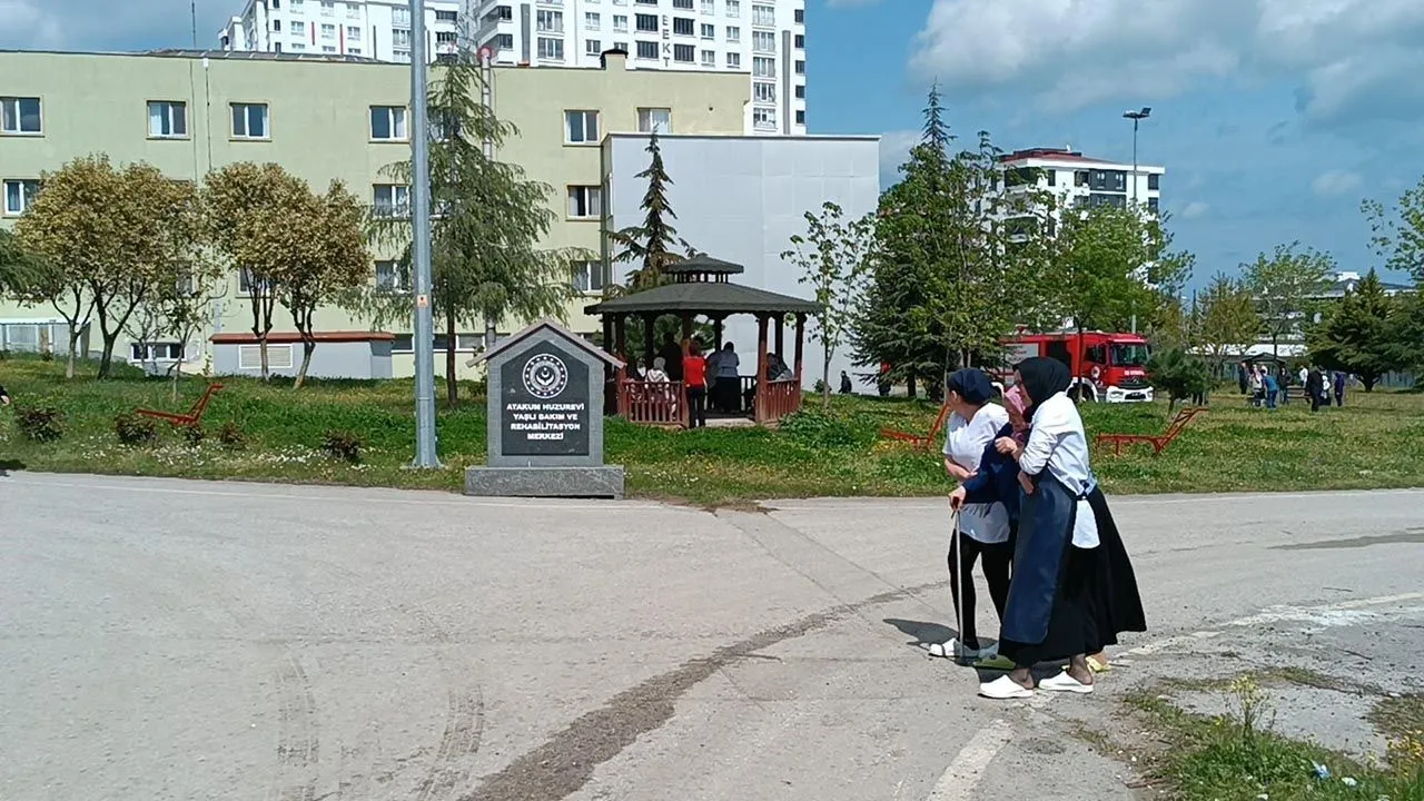 Huzurevinde korkutan yangın