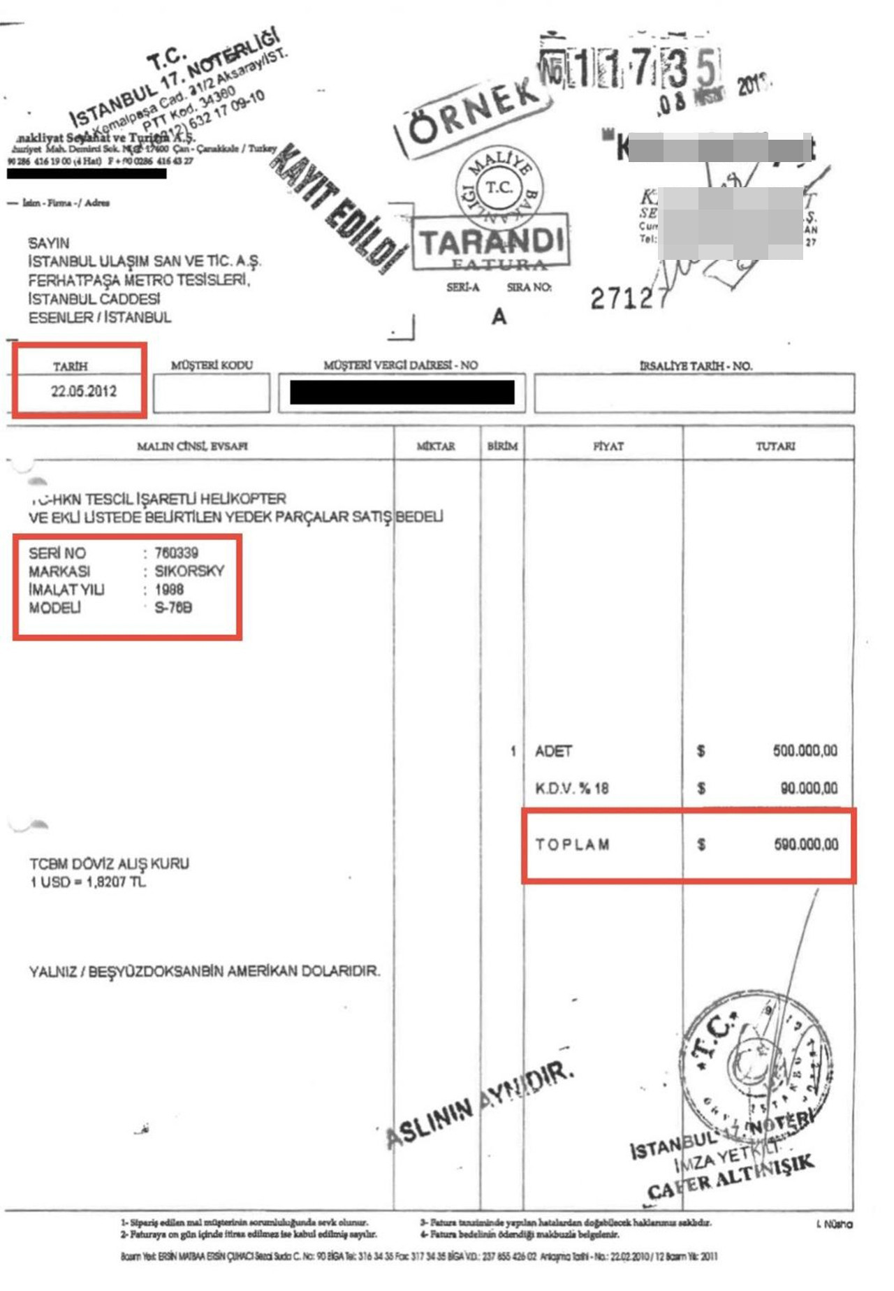 CHP Genel Başkan Yardımcısı Deniz Yavuzyılmaz İstanbul Büyükşehir Belediyesi'nin AK Parti dönemindeki helikopter alım-satımını sosyal medya hesabından paylaştı ve sert ifadelere yer verdi. 18 milyon lira zarar olduğunu belirten Yavuzyılmaz 'Haydi soruşturun görelim' diyerek faturaları paylaştı.
