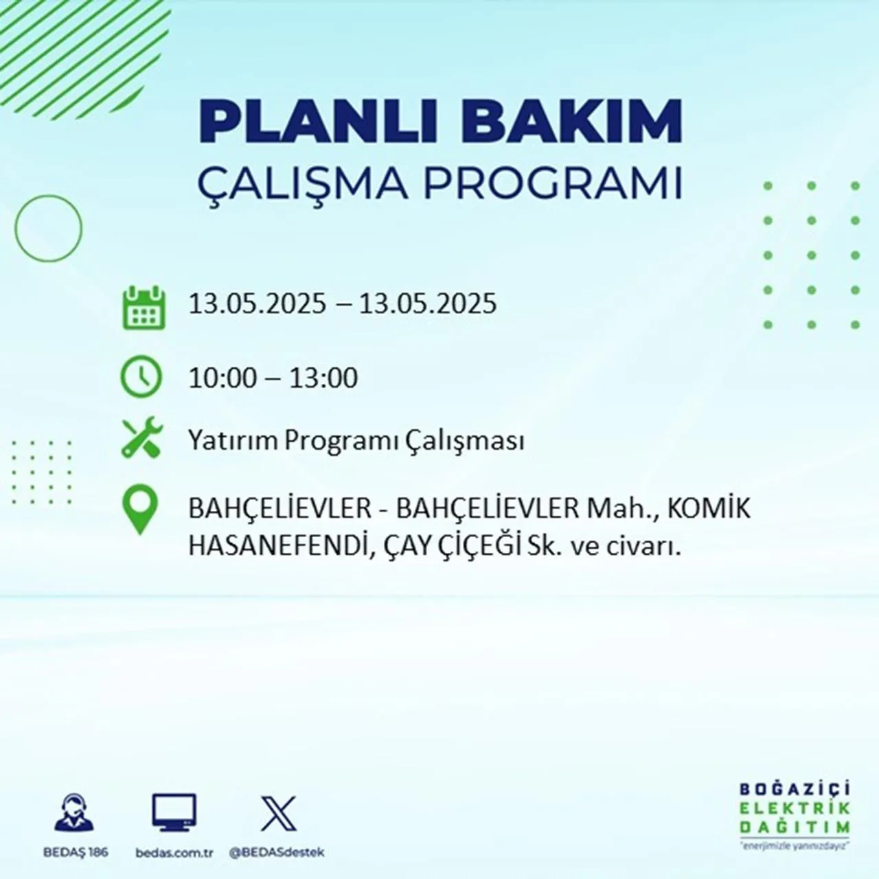 İstanbul'da büyük elektrik kesintisi: Listede 24 ilçe var