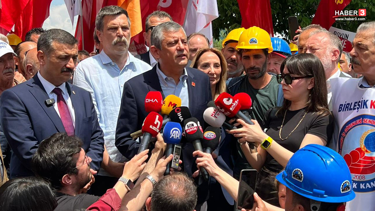Ankara'da holding önünde toplanan maden işçileri