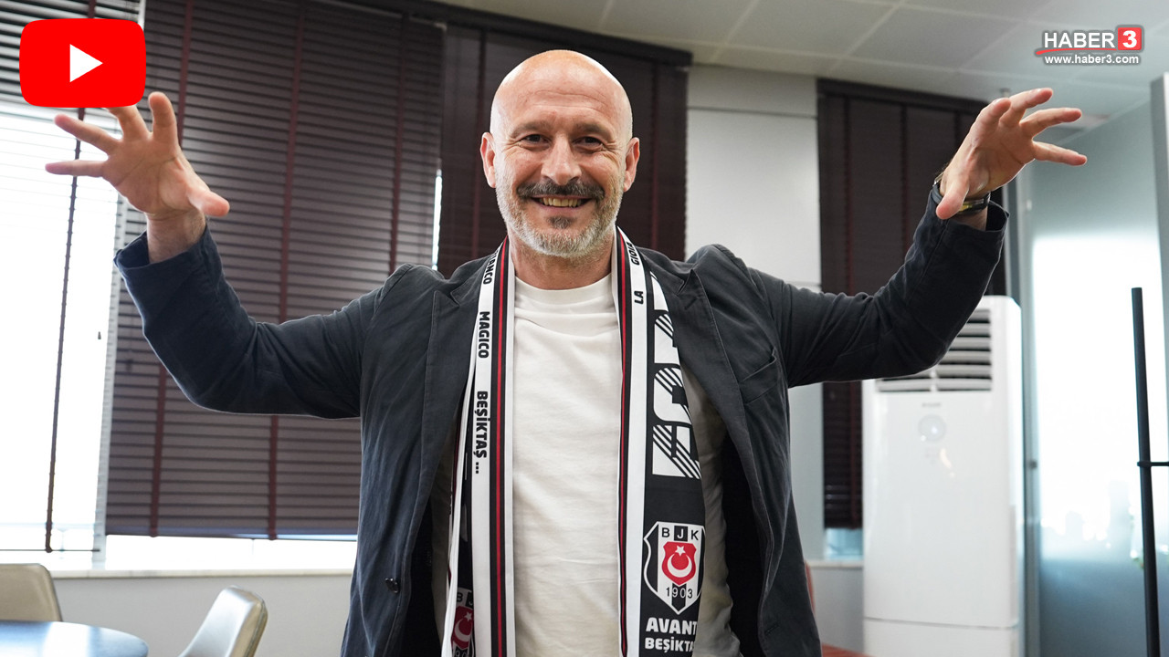 Beşiktaş'ın yeni teknik direktörü Vincenzo Italiano kulüp binasında görülüyor.