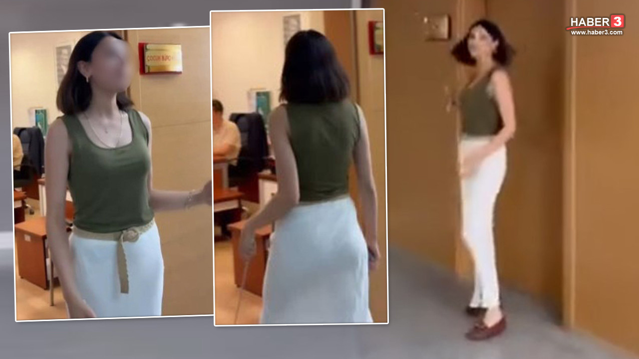 Gebze Adliyesi'nde görevli bir personelin sosyal medyada vatandaşlarla alay ettiği görüntüler.