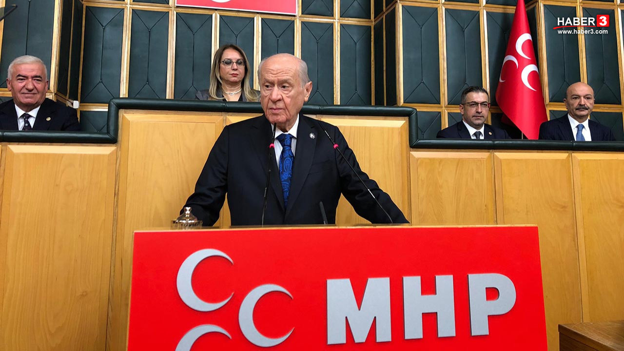 MHP Genel Başkanı Devlet Bahçeli, partisinin grup toplantısında konuşma yapıyor.