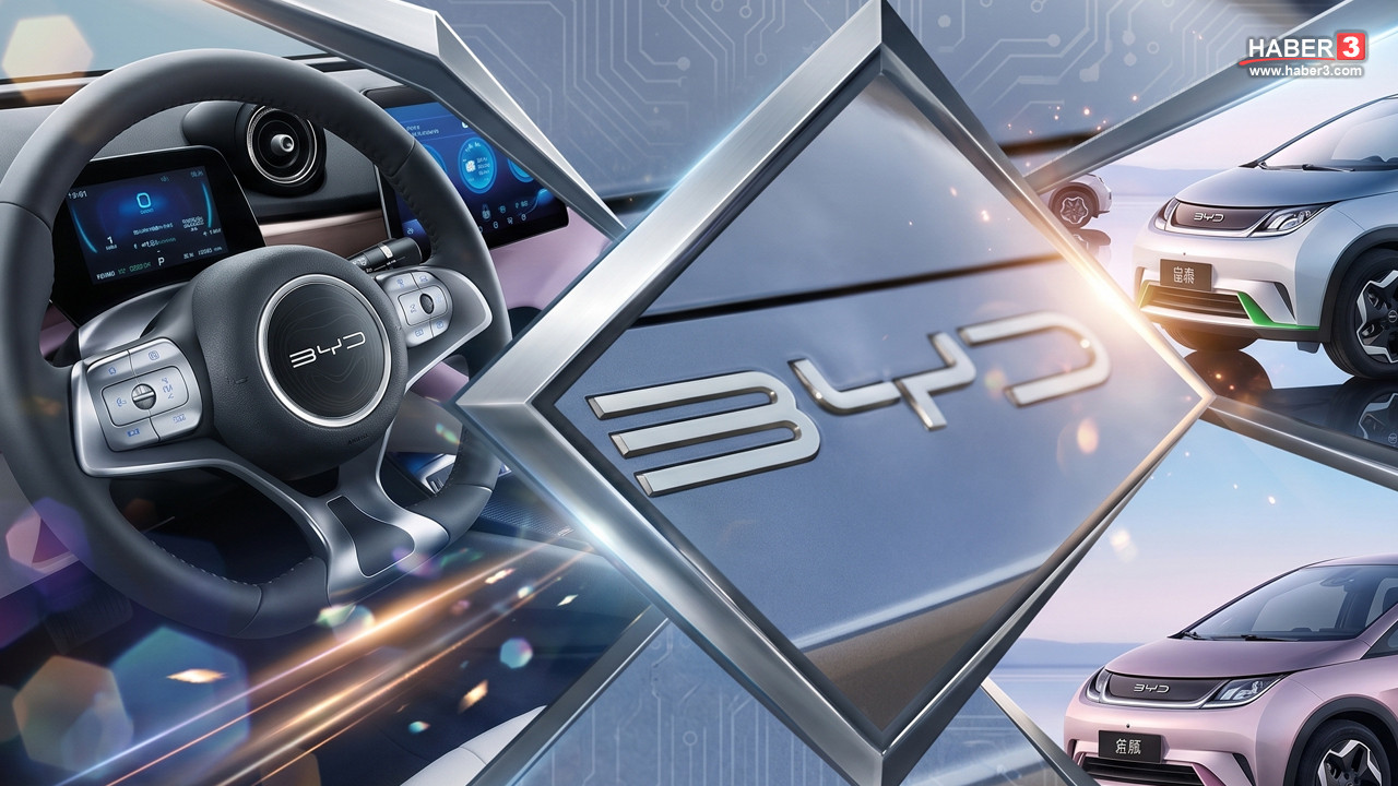 BYD logosu ve otomobil görselleri