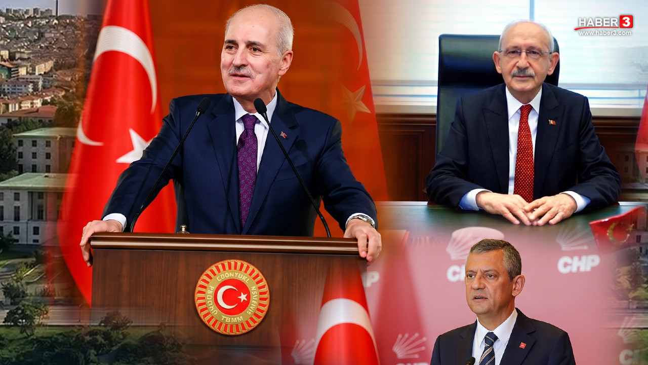 TBMM Başkanı Numan Kurtulmuş'un Meclis'te bir açıklama yaparken çekilmiş fotoğrafı.