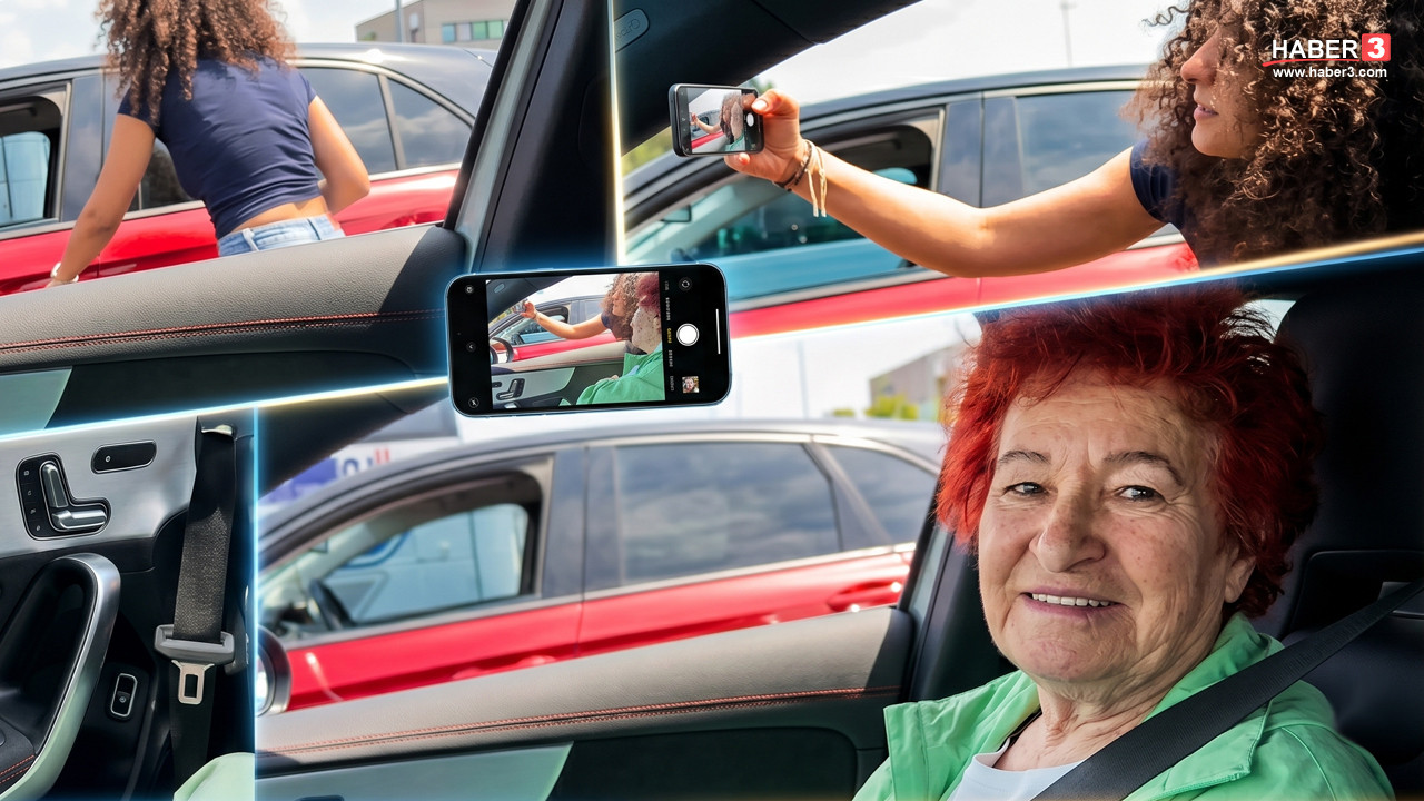 Selda Bağcan, trafikte bir hayranıyla fotoğraf çektirirken çekilmiş kare.