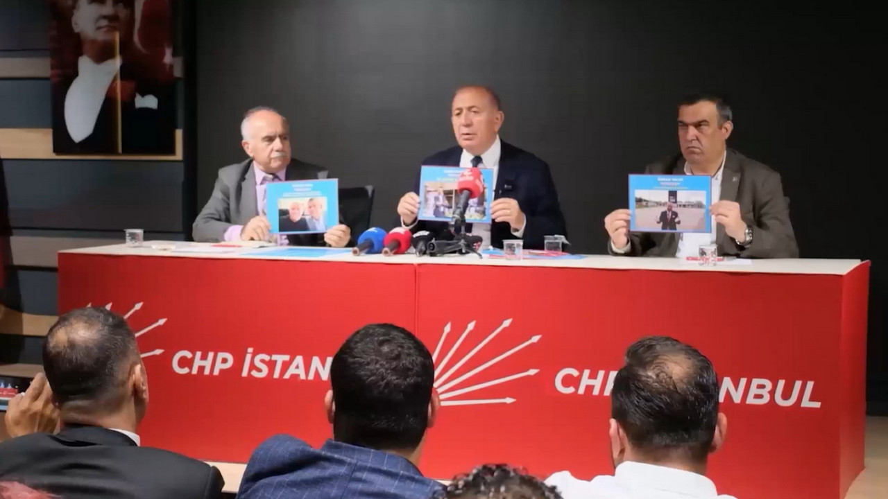 Gürsel Tekin basın toplantısında konuşuyor.