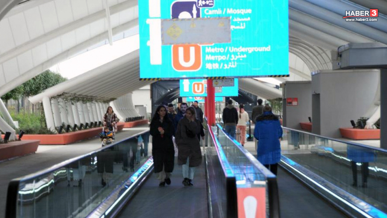 İstanbul Havalimanı Metrosu'nun Gayrettepe-Havalimanı arasındaki hattı gösteren bir görsel.