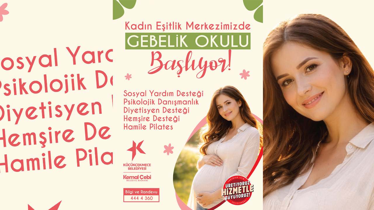 Küçükçekmece Belediyesi Gebelik Okulu'nda eğitim alan anne adayları