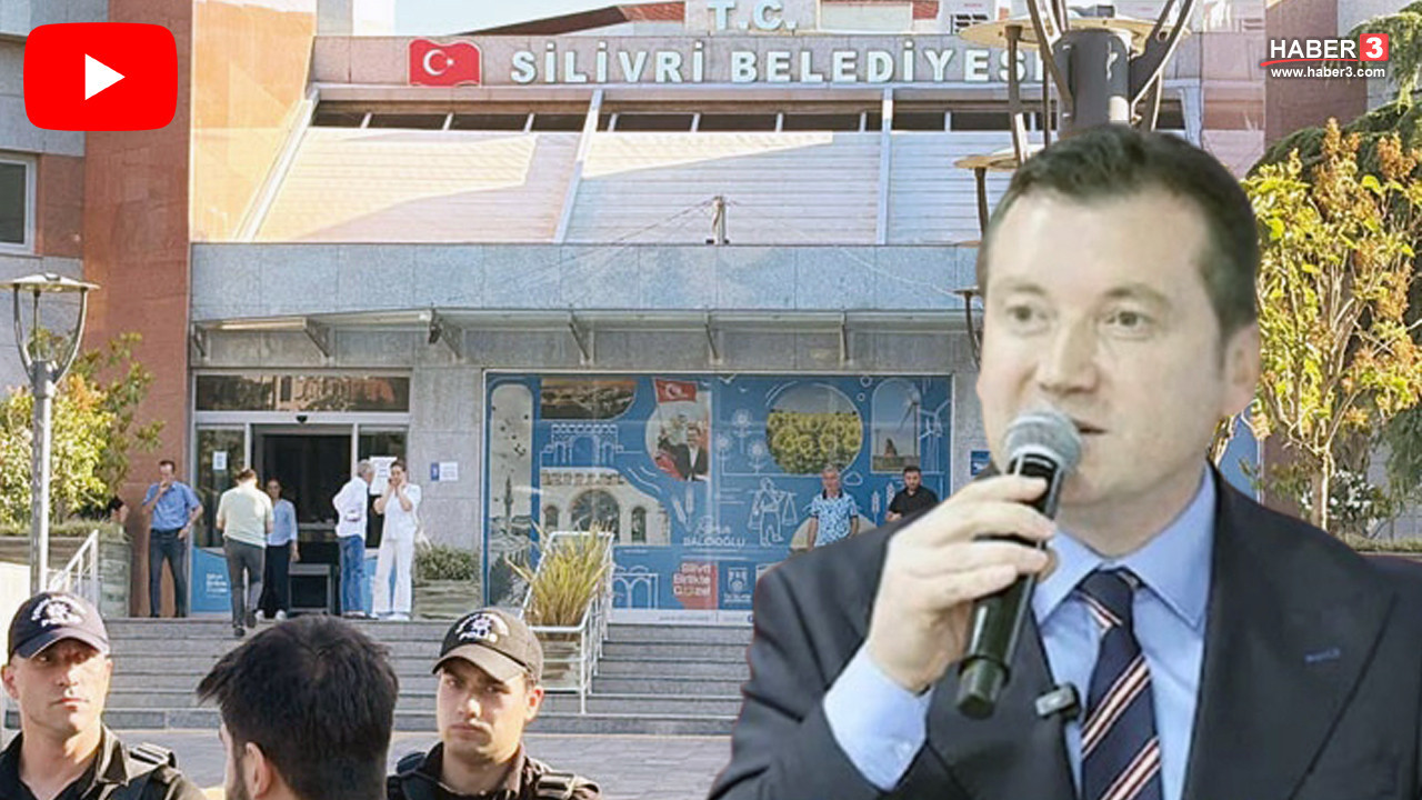 Silivri Belediye binası önünde çekilmiş bir fotoğraf.