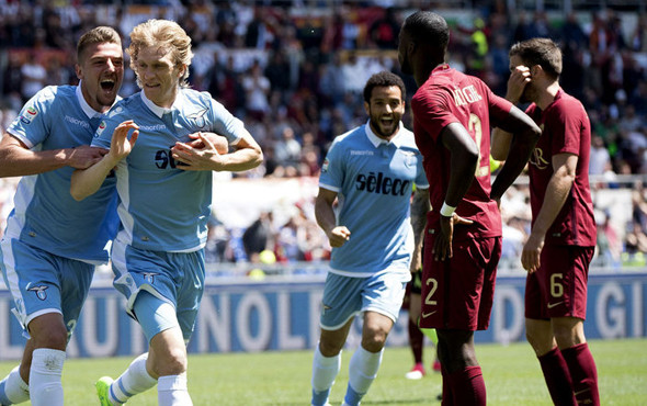 Roma derbisinde 4 gol 1 kırmızı kart
