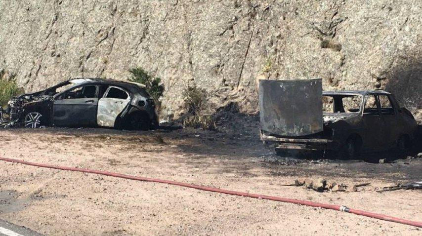 Cordoba Rallisi'nde 22 araç cayır cayır yandı