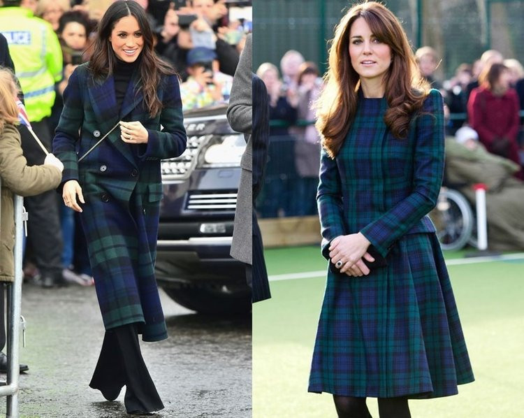 Kate Middleton ile Meghan Markle’ın stil benzerliği.