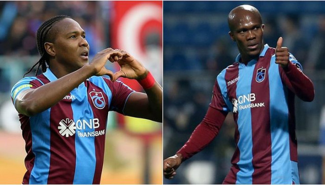 Trabzonspor'un golcü ikilisi Rodallega - Nwakaeme