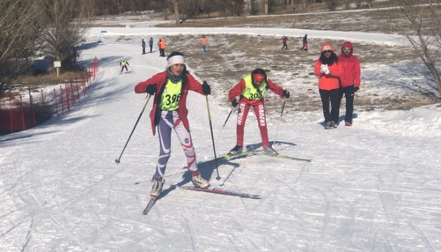 Kayaklı Koşu Eleme Müsabakaları'nda 446 sporcu yarıştı