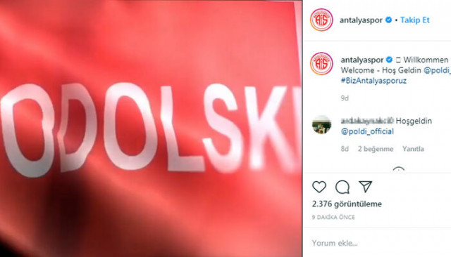 Podolski, Antalyaspor'da 11 numaralı formayı giyecek