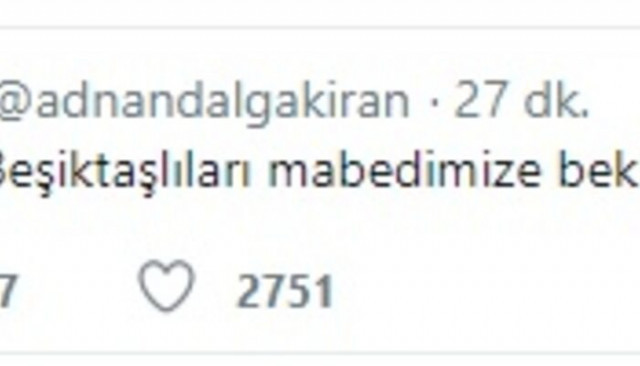 Adnan Dalgakıran'dan Beşiktaş taraftarlarına davet