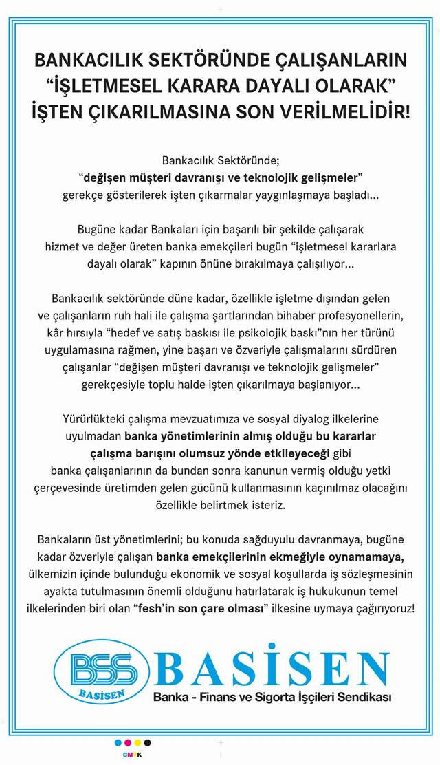 issiz kalan bankacilar icin gazete